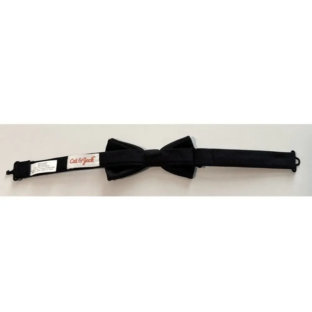Cat & Jack Black Woven Bow Tie Youth One Size Fits Most